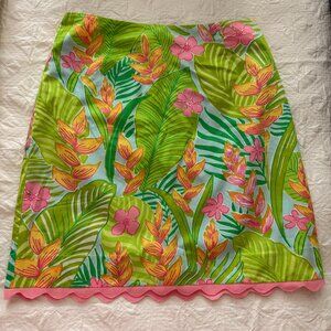 🌺 Lilly Pulitzer Tropical Floral Skirt – Size 6 🌺